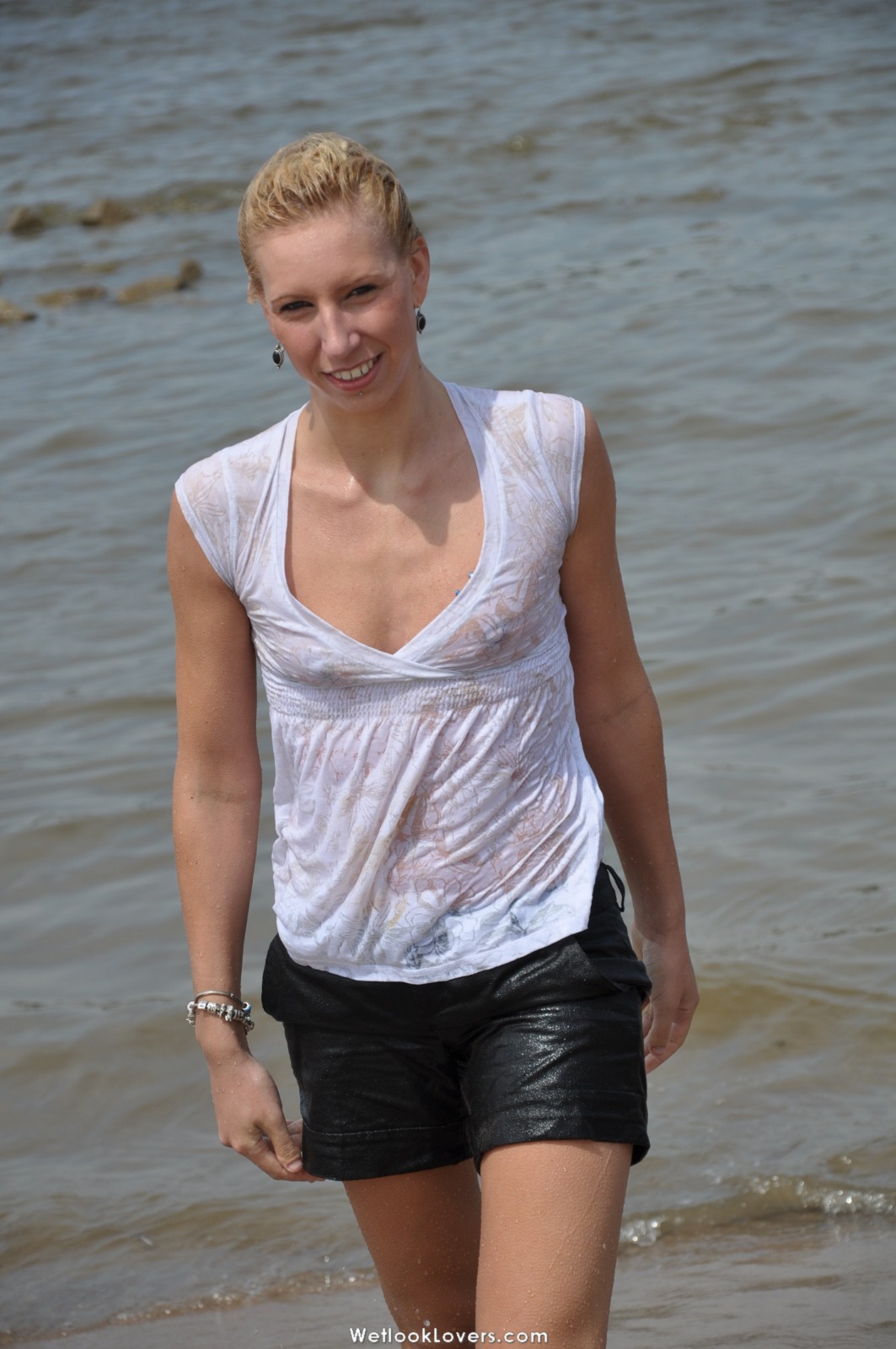 Wet see thru shirt